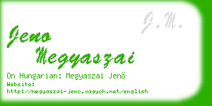 jeno megyaszai business card